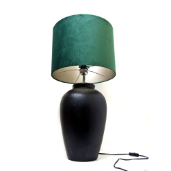 Lampa betonowa ceramiczna + abażur Zieleń